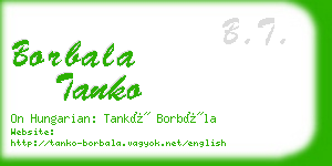 borbala tanko business card