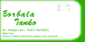 borbala tanko business card